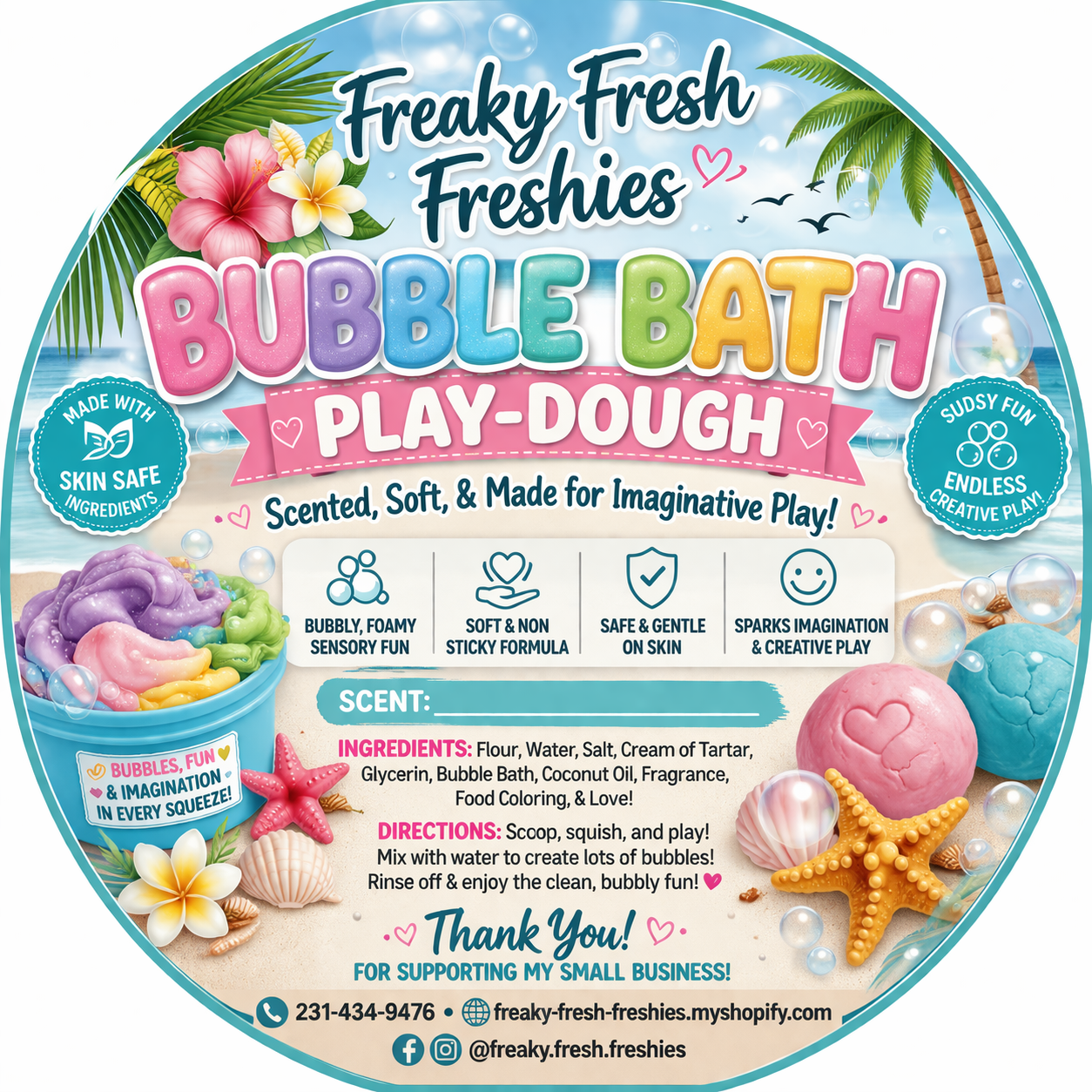 Bubble Bath Play-dough