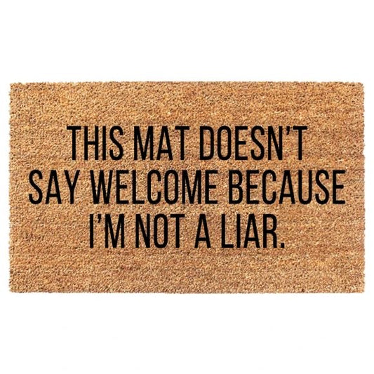 Not welcome door mat